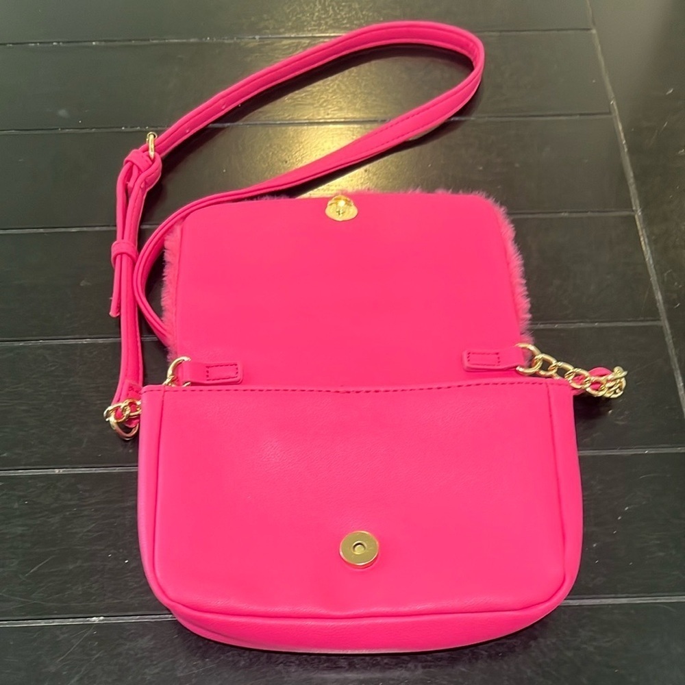 NWOT Juicy Couture Hot Pink Fluff Crossbody Bag - Picture 3 of 8